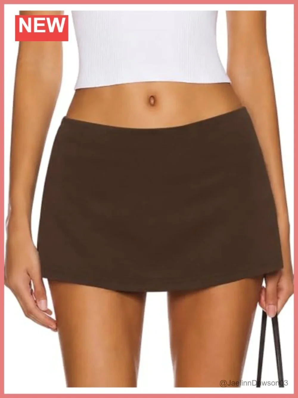 Women's Low Rise Micro Mini Skirt Skort with Built-in Shorts, Modal Spandex